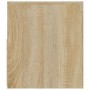 Mesitas de noche con luces LEDs 2 uds roble Sonoma 60x35x40 cm