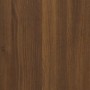Mesita de noche madera contrachapada marrón roble 100x35x40 cm