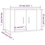 Set de muebles de TV 2 pzas madera contrachapada blanco brillo