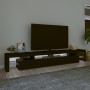 Mueble de TV con luces LED Negro 260x36,5x40 cm