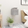 Mesita de noche madera de ingeniería gris hormigón 30,5x30x30cm