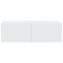 Muebles de TV 4 piezas blanco 100x30x30 cm