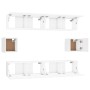 Set de muebles para TV 6 piezas madera contrachapada blanco