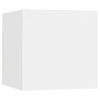 Set de muebles para TV 6 piezas madera contrachapada blanco