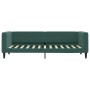 Sofá cama con colchón terciopelo verde oscuro 80x200 cm
