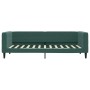 Sofá cama con colchón terciopelo verde oscuro 100x200 cm