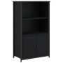 Aparador alto madera de ingeniería negro 62x32x103,5 cm