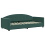 Sofá cama nido con cajones terciopelo verde oscuro 90x200 cm