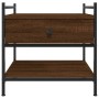 Mesa de centro madera de ingeniería marrón roble 50x50x50 cm