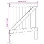 Cabecero de madera maciza de pino 90x104 cm