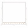 Estructura de cama de niños madera de pino blanco 2x(80x160) cm