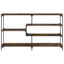 Mesa consola madera de ingeniería roble ahumado 160x32x95 cm