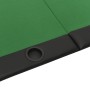 Mesa de póquer plegable para 10 jugadores verde 206x106x75 cm