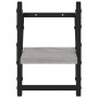 Estantes de pared con barras 2 uds gris Sonoma 20x25x30 cm
