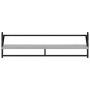 Estantes pared con barras 6 pzas madera ingeniería gris Sonoma