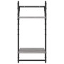 Estantes pared con barras 6 pzas madera ingeniería gris Sonoma