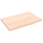Estante de pared madera maciza de roble sin tratar 60x40x2 cm