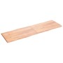 Tablero mesa madera tratada borde natural marrón 200x60x(2-4)cm