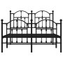 Estructura cama sin colchón con estribo metal negro 120x200 cm