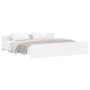 Estructura de cama con cabecero y piecero blanco 180x200 cm