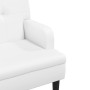 Banco con respaldo cuero sintético blanco 112x65,5x75 cm