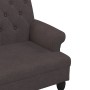Banco con respaldo tela marrón oscuro 120x62x75,5 cm