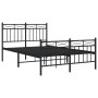 Estructura cama sin colchón con estribo metal negro 120x200 cm