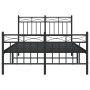 Estructura cama sin colchón con estribo metal negro 120x200 cm