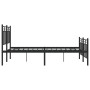 Estructura cama sin colchón con estribo metal negro 120x200 cm