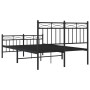 Estructura cama sin colchón con estribo metal negro 120x200 cm
