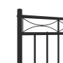 Estructura cama sin colchón con estribo metal negro 120x200 cm