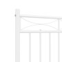 Estructura cama sin colchón con estribo metal blanco 140x190 cm