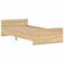 Estructura de cama sin colchón madera roble Sonoma 100x200 cm