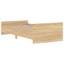 Estructura de cama sin colchón madera roble Sonoma 100x200 cm