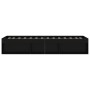Estructura de cama individual sin colchón negro 75x190 cm