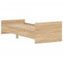 Estructura de cama sin colchón madera roble Sonoma 75x190 cm