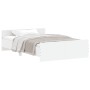 Estructura de cama con cabecero piecero blanco 120x190 cm
