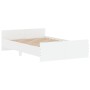 Estructura de cama con cabecero piecero blanco 120x190 cm
