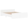Estructura de cama con cabecero piecero blanco 135x190 cm