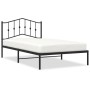 Estructura cama sin colchón con cabecero metal negro 107x203 cm