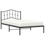 Estructura cama sin colchón con cabecero metal negro 107x203 cm