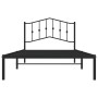 Estructura cama sin colchón con cabecero metal negro 107x203 cm