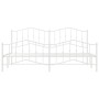 Estructura cama sin colchón con estribo metal blanco 193x203 cm