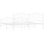 Estructura cama sin colchón con estribo metal blanco 193x203 cm