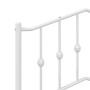 Estructura cama sin colchón con estribo metal blanco 193x203 cm