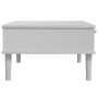 Mesa de centro SENJA aspecto ratán madera blanco 100x55x33 cm