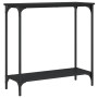 Mesa consola madera de ingeniería negro 75x30,5x75 cm