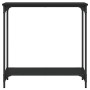 Mesa consola madera de ingeniería negro 75x30,5x75 cm