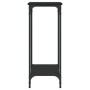 Mesa consola madera de ingeniería negro 75x30,5x75 cm