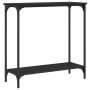 Mesa consola madera de ingeniería negro 75x30,5x75 cm